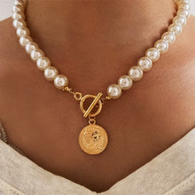 Load image into Gallery viewer, Fashion Star Lock Pendant Necklace for Women Vintage Thick Chunky Chain Choker Multilayer Coin Necklaces Jewelry Gifts