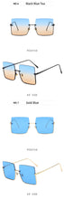 Load image into Gallery viewer, 2022 New Fashion Lady Oversize Half Frame Metal Square Sunglasses Women Luxury Eyewear oculos de sol feminino Sun Glasses UV400