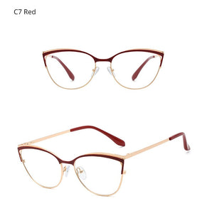 Ralferty Retro Glasses Frame For Women Anti Blue Myopia Prescription Optic Women's Glasses Decorative Cat Eye Frames oculos