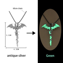 Load image into Gallery viewer, Luminous Glowing Arrow Pendant Necklace Knight Spear Necklace Glow In The Dark Pike Necklace for Women Men Halloween Gift