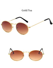 Load image into Gallery viewer, Retro Alloy Sunglasses Women Metal Round Sunglasses Women Vintage Oval Sun Glasses for Men Luxury Designer Gafas De Sol