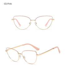 Carica l'immagine nel visualizzatore di Gallery, Ralferty Vintage Eyeglasses Women'S Frame Cat Eye Glasses Female Grade Glasses No Diopter Spectacle Frames For Myopia