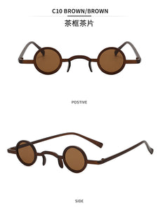 New Classic Retro Gothic Vampire Style Cool Sunglasses Women Small Round Frame SteamPunk Brand Design Sunglasses Oculos De Sol