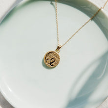 Load image into Gallery viewer, Gold Color 12 Constellation Coins Necklaces &amp; Pendants Women Virgo Taurus Leo Short Chain Necklace Girls Gemini Celestial