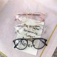 Load image into Gallery viewer, Round Glasses Frames Men Women Vintage Transparent Optical Eyeglasses Frames Black Pink Clear Lens Spectacles Eyewear