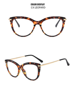 Oulylan Sexy Eyeglasses Frame Women Fashion Cat Eye Glasses Frames Transparent  Myopia Frame Female Optical Spectacles
