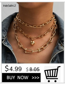 Punk Imitation Pearl Choker Necklace Collar Statement Gold Color Love Heart Lasso Pendant Necklace for Women Jewelry