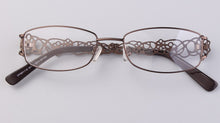 Carica l&#39;immagine nel visualizzatore di Gallery, Europe Glasses Frame Women full rim Retro Eyeglasses очки модные  flower decoration on temples oculos de grau monturas de gafas