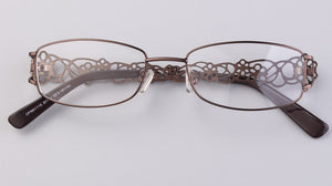 Europe Glasses Frame Women full rim Retro Eyeglasses очки модные  flower decoration on temples oculos de grau monturas de gafas