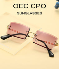 Load image into Gallery viewer, Fashion Popular Rimless Rectangle Sunglasses Women Men Shades Alloy Glasses UV400 O264