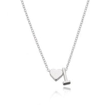 Load image into Gallery viewer, Fashion Tiny Heart Dainty Initial Letter Name Necklaces Choker Chain Necklace For Women Gold Color Pendant Jewelry Gift Collier