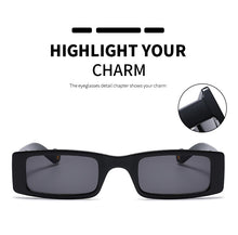Carica l'immagine nel visualizzatore di Gallery, Occhiali da sole rettangolari piccoli alla moda da donna 2022 Steampunk anni '90 Occhiali da sole UV400 Occhiali da sole gotici da spiaggia Cat Eye Hip Hop Eyewear 