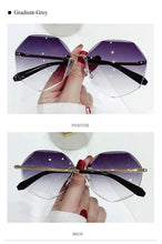 Load image into Gallery viewer, 2022 Rimless Sunglasses Women Brand Designer Sun Glasses Gradient Shades Cutting Lens Ladies Frameless Metal Eyeglasses UV400