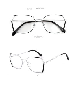 Square Women's Prescription Glasses Frame For Women Eyewear Female Fake Eyeglasses Without Diopter Metal Vintage Fashion 2022