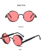 Load image into Gallery viewer, Classic Gothic Steampunk Sunglasses Women Brand Designer Vintage Round Metal Frame Sun Glasses Female Male High Quality UV400