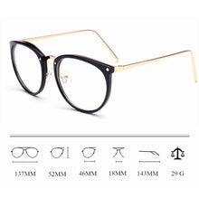 Load image into Gallery viewer, Transparent Glasses Frame Women Cat Eye Glasses Frames for Women Fake Eyeglasses Frames Metal Optical Frame for Womens
