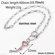 Carica l&#39;immagine nel visualizzatore di Gallery, 100% Stainless Steel Female Symbol Internet Girl She Devil Igirl Choker Necklace for Women Heavy Gothic Streetwear Chain Jewelry