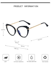 Load image into Gallery viewer, 48270 Retro Cat Eye Anti Blue Glasses Frames TR90 Men Women Optical Computer Glasses