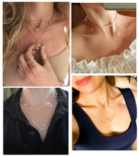 Load image into Gallery viewer, Multi Layered Necklace for Women Vintage Portrait Coin Star Moon Pendant Necklace Geometric Collier Collares