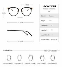 Load image into Gallery viewer, Transparent Cat Eye Glasses Frames Women Men Vintage Clear Optical Round Eyeglasses Metal Myopia Frame