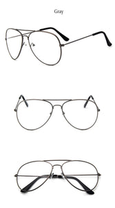 Ttransparent women's glasses pilot glasses black frame  Spectacle Frame Clear Lens Fake Glasses feminino oculos eyeglasses