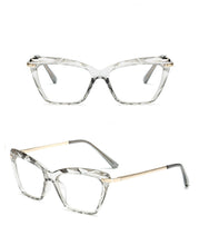 Carica l&#39;immagine nel visualizzatore di Gallery, Square Women reading Glasses Frame Crystal Multi-section Brand Design Optical Computer oculos Glasses gafas de lectura mujer
