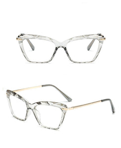 Square Women reading Glasses Frame Crystal Multi-section Brand Design Optical Computer oculos Glasses gafas de lectura mujer