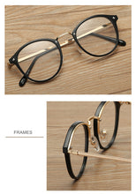 Load image into Gallery viewer, Round Glasses Frames Men Women Vintage Transparent Optical Eyeglasses Frames Black Pink Clear Lens Spectacles Eyewear
