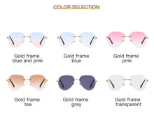 Load image into Gallery viewer, New Fashion Rimless Sunglasses Luxury Brand Design Women Metal Sun glasses Lady UV400 Shades Eyewear Oculos de sol