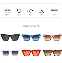 Load image into Gallery viewer, 2022 New Square Sunglasses Brand Cat Eye Sun Glasses Personalized Colorful Eyeglasses High Quality Womens Fashion Shades UV400