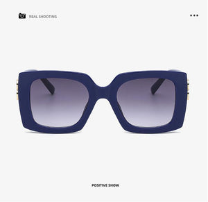 2022 new European and beautiful brand sunglasses fashion men's square big frame sunglasses UV400 driving retro sunglasses