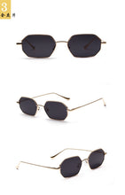 Load image into Gallery viewer, Women Retro Classic Small polygon Sunglasses Men Women Luxury Vintage Black Mirrors Colour transparent lens Sun Glasses UV400