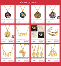 Load image into Gallery viewer, A-Z Beads Initial Necklaces Gold Color &amp; Stainless Steel Ball Pendant Micronesia Alphabet English Letter Jewelry Gifts #102022