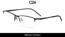 Load image into Gallery viewer, Business Men Titanium Alloy Semi Frameless Glasses Frame S6607 Classic Women Spectacles Prescription Frames With Spring Hinges