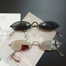Load image into Gallery viewer, Oulylan Small Frame Black Shades Round Sunglasses Women Oval Brand Designer Vintage Fashion Pink Sun Glasses Oculos De Sol