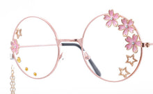 Load image into Gallery viewer, Cute Sakura Pendant Clear Optical Glasses Frame Women Round Girls Retro Eyeglasses Gothic Handmade Eyewear Glass Oculos De Gafas