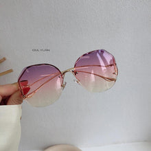 Load image into Gallery viewer, Oulylan Rimless Sunglasses Women Fashion Metal Bent leg Gradient Sun Glasses Ladies Sexy Blue Pink Eyewear Vintage Shades UV400