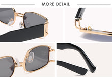 Load image into Gallery viewer, Deisgn Vintage Square Sunglasses Men Women Metal Small Sun Glasses Retro Black Pink Trend 90s Eyewear UV400