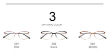 Load image into Gallery viewer, Metal Women Glasses Frames Optical Prescription Glasses Frame Clear lens Eyewear Pink Eyeglasses Frame