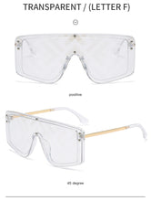 Load image into Gallery viewer, Oversized butterfly Sunglasses Women 2022 Luxury Brand Fashion Flat Red Black Clear Lens One Piece Men Gafas Shade Mirror UV400