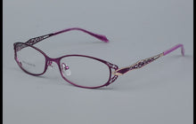 Load image into Gallery viewer, BCLEAR Women Prescription Optical Eyeglasses Frames with Golden Hollow Out Eyeglasses Frame With Flower Female Spectacle Eyewear