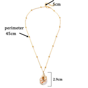 Conch Shell Necklace Sea Beach Shell Chain Pendant Necklace For Women Collier Femme Shell Cowrie Summer Jewelry Bohemian