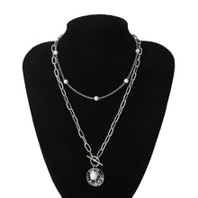 Load image into Gallery viewer, Baroque Pearl Coin Pendant Choker Necklace for Women Wedding Punk Bead Lariat Gold Color Long Chain Necklace Jewelry Gift