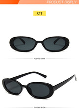 Load image into Gallery viewer, LongKeeper 2022 Small Oval Sunglasses Women Men Retro Vintage  Sun Glasses Ladies Black White Pink Clear Shades for Female 90s