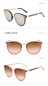 2022 Bee Women's Sunglasses Oval Metal Frame Little Bee Men's Sunglasses UV400 Classic Retro Brand Sport  Glasses