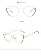 Load image into Gallery viewer, Fashion Vintage Metal Anti-blue Glasses Frame Women Brand Designer Transparent Eyeglasses Female Spectacles Oculos Feminino