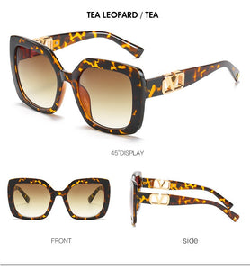 2022 New Fashion Oversized  Sunglasses Women Luxury Brand Designer Big Frame Gradient Square Sun Glasses For Female UV400