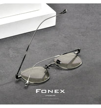 Load image into Gallery viewer, Anti Blue Light Blocking Glasses Women  Vintage Round Antiblue UV Rays Computer Gaming Titanium Eyeglasses Men