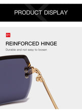 Carica l'immagine nel visualizzatore di Gallery, Occhiali da sole senza montatura di nuova moda Occhiali da sole di marca di lusso da donna Occhiali da sole quadrati in metallo UV400 Shades Eyewear Oculos Gafas de sol 