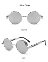 Load image into Gallery viewer, Classic Gothic Steampunk Sunglasses Women Brand Designer Vintage Round Metal Frame Sun Glasses Female Male High Quality UV400